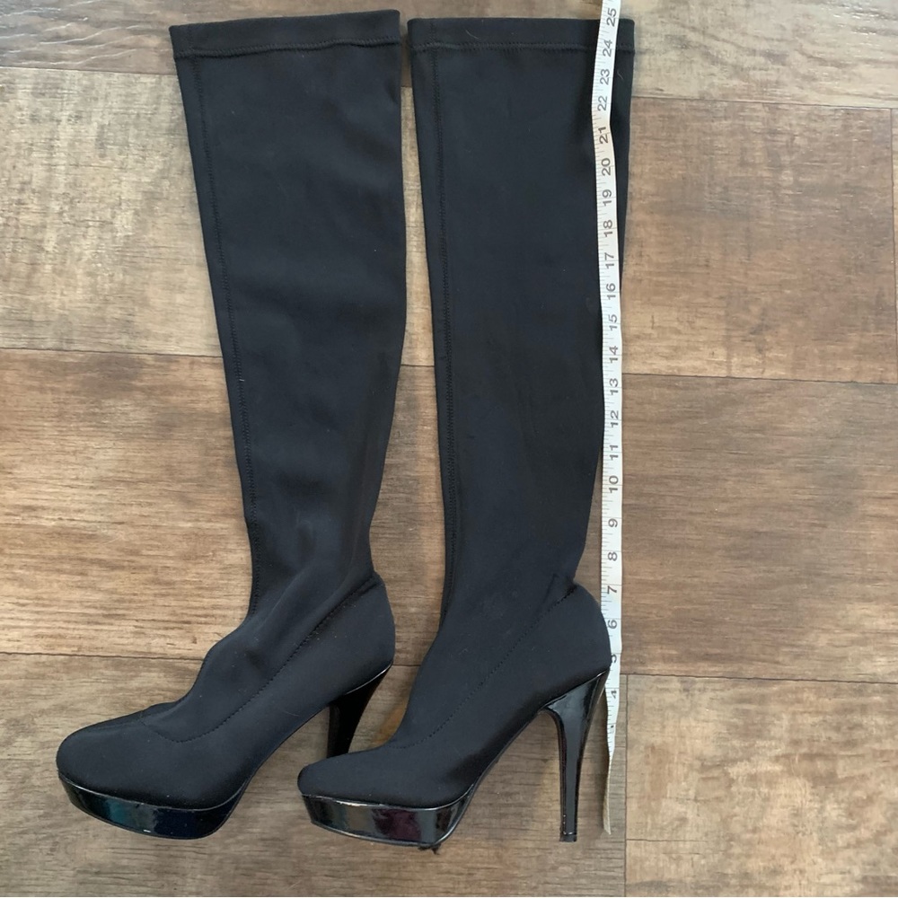 Frederick’s of Hollywood thigh high black boots - Picture 2 of 10